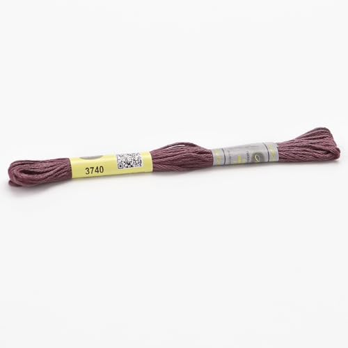 Stickgarn 12 Stränge, 8 Meter, Sticktwist aus merzerisierter Baumwolle, Kreuzstichgarn, 22 Farben erhältlich(3740) von JIASHUNHE
