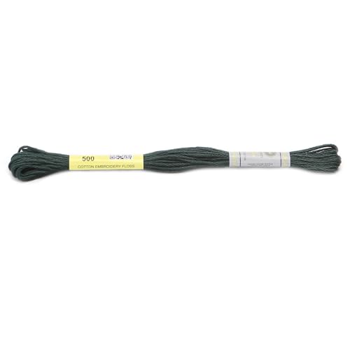Stickgarn 12 Stränge 8 Meter Sticktwist aus merzerisierter Baumwolle, Kreuzstichgarn, 26 Farben erhältlich(500) von JIASHUNHE