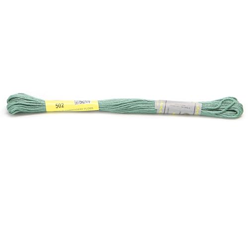 Stickgarn 12 Stränge 8 Meter Sticktwist aus merzerisierter Baumwolle, Kreuzstichgarn, 26 Farben erhältlich(502) von JIASHUNHE