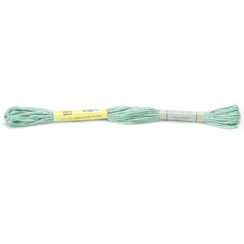 Stickgarn 12 Stränge 8 Meter Sticktwist aus merzerisierter Baumwolle, Kreuzstichgarn, 26 Farben erhältlich(503) von JIASHUNHE