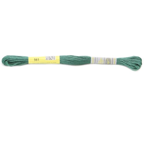 Stickgarn 12 Stränge 8 Meter Sticktwist aus merzerisierter Baumwolle, Kreuzstichgarn, 26 Farben erhältlich(561) von JIASHUNHE