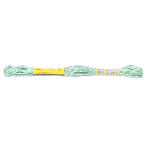 Stickgarn 12 Stränge 8 Meter Sticktwist aus merzerisierter Baumwolle, Kreuzstichgarn, 26 Farben erhältlich(564) von JIASHUNHE