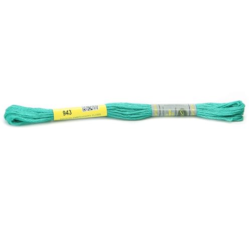 Stickgarn 12 Stränge 8 Meter Sticktwist aus merzerisierter Baumwolle, Kreuzstichgarn, 26 Farben erhältlich(943) von JIASHUNHE