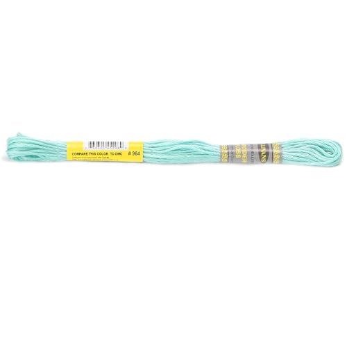 Stickgarn 12 Stränge 8 Meter Sticktwist aus merzerisierter Baumwolle, Kreuzstichgarn, 26 Farben erhältlich(964) von JIASHUNHE