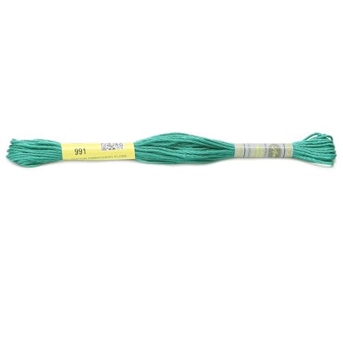 Stickgarn 12 Stränge 8 Meter Sticktwist aus merzerisierter Baumwolle, Kreuzstichgarn, 26 Farben erhältlich(991) von JIASHUNHE