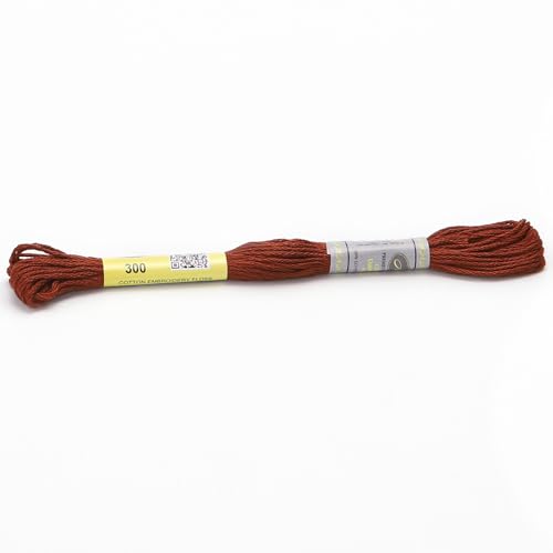Stickgarn 12 Stränge mit 8,7 Yards doppelter merzerisierter Baumwollseide, Kreuzstich-Stickgarn, 22 Farben erhältlich(300) von JIASHUNHE