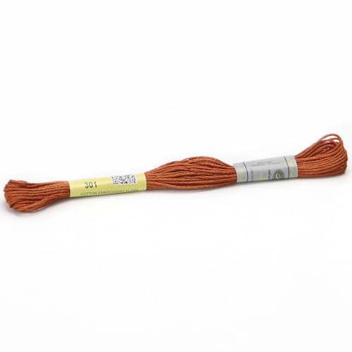 Stickgarn 12 Stränge mit 8,7 Yards doppelter merzerisierter Baumwollseide, Kreuzstich-Stickgarn, 22 Farben erhältlich(301) von JIASHUNHE