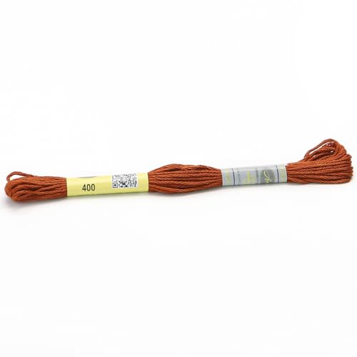 Stickgarn 12 Stränge mit 8,7 Yards doppelter merzerisierter Baumwollseide, Kreuzstich-Stickgarn, 22 Farben erhältlich(400) von JIASHUNHE