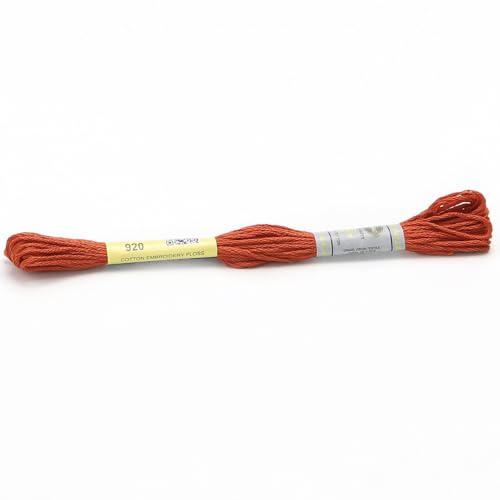 Stickgarn 12 Stränge mit 8,7 Yards doppelter merzerisierter Baumwollseide, Kreuzstich-Stickgarn, 22 Farben erhältlich(920) von JIASHUNHE