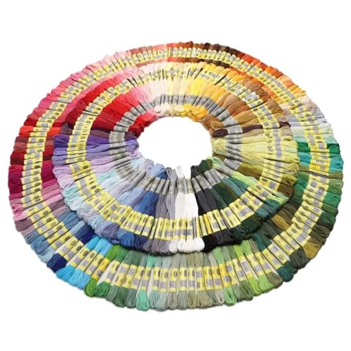 Stickgarn 250 verschiedene Langfaser-Baumwoll-Sticktwist-Kreuzstichgarne, 8 m von JIASHUNHE