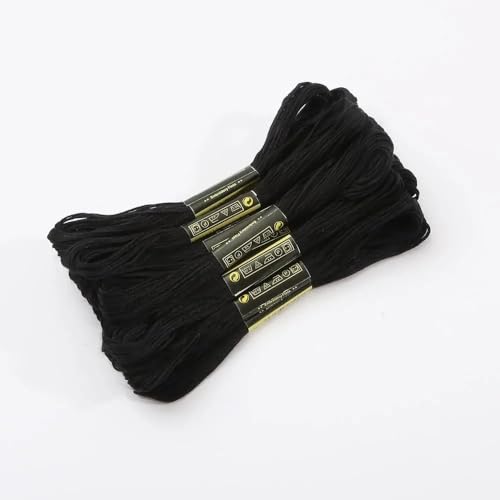 Stickgarn 5 Stück/Beutel pro kleiner Stange 7, m, heißer Verkauf, Farbe, Kreuzstichgarn, DIY, Kleidung, Nähzubehör und Stoffe(Noir) von JIASHUNHE