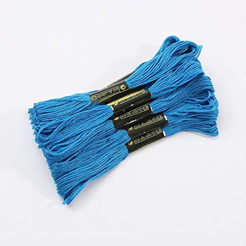 Stickgarn 5 Teile/los Ähnliche Kreuzstich Baumwolle Stickgarn Floss Nähen Stränge Handwerk(Blue) von JIASHUNHE