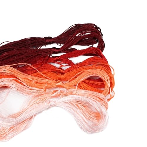 Stickgarn 8 Stück Faden-Seiden-Stickerei Spiraea Silk Line handbestickte Fäden(2) von JIASHUNHE