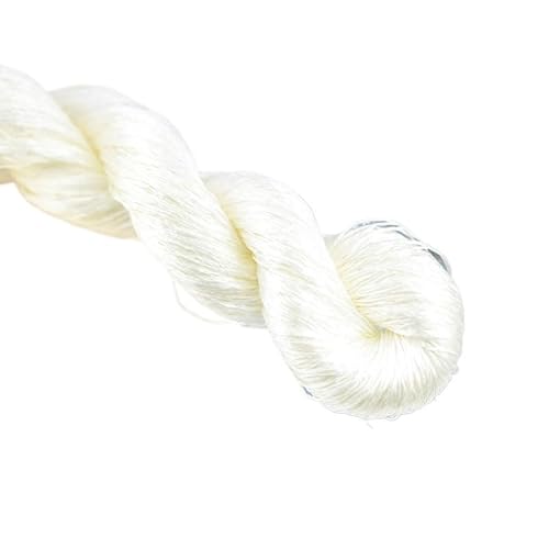 Stickgarn Maulbeerseide-Stickgarn, Floss-Garn, 16/2 Su, Seide, Artisan-Threads, Garne, Weiß, Creme, Schwarz, Farbe 118(118-1 cream,200 meter) von JIASHUNHE