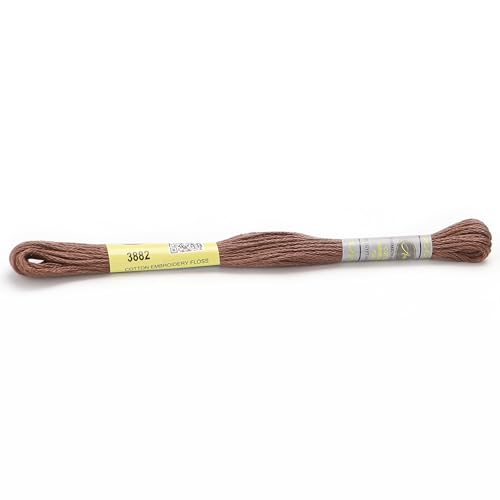 Stickgarn Packung mit 12 Strängen aus merzerisierter Baumwollseide, 8,7 Yards, Kreuzstich-Stickgarn, 16 Farben erhältlich(3882) von JIASHUNHE