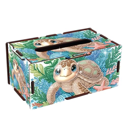 JICFDAO DIY Diamond Painting Taschentücherbox 22.5x12.7x10.5cm DIY Papiertaschentücher Box Rechteckiger Taschentuchspender Tissue Box aus Holz Organizer für Papiertücher Handwerk Heimdekor Schildkröte JICFDAO DIY Diamond Painting Taschentücherbox 22.5x12.7x10.5cm DIY Papiertaschentücher Box Rechteckiger Taschentuchspender Tissue Box aus Holz Organizer für Papiertücher Handwerk Heimdekor Schildkröte von JICFDAO