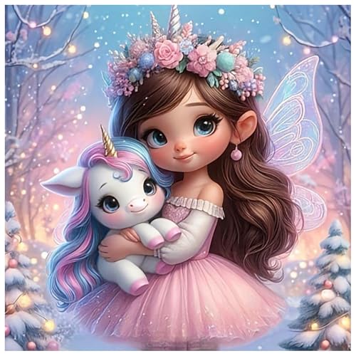 JICFDAO Diamond Painting Elfen mit Flügeln 30x30cm Malen nach Zahlen Einhorn Diamond Painting Fee Diamant Malerei Bilder Engel Stickbilder Erwachsene für Zuhause Dekor Winter Schnee Cartoon JICFDAO Diamond Painting Elfen mit Flügeln 30x30cm Malen nach Zahlen Einhorn Diamond Painting Fee Diamant Malerei Bilder Engel Stickbilder Erwachsene für Zuhause Dekor Winter Schnee Cartoon von JICFDAO