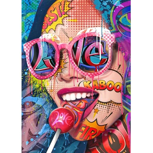 JICFDAO Diamond Painting Frau mit Brille 30x40cm Malen nach Zahlen Graffiti Pop Art Stickbilder Diamond Painting Glitzer Diamant Malerei Bilder Erwachsene Abstrak Basteln, Malen Handarbeiten JICFDAO Diamond Painting Frau mit Brille 30x40cm Malen nach Zahlen Graffiti Pop Art Stickbilder Diamond Painting Glitzer Diamant Malerei Bilder Erwachsene Abstrak Basteln, Malen Handarbeiten von JICFDAO