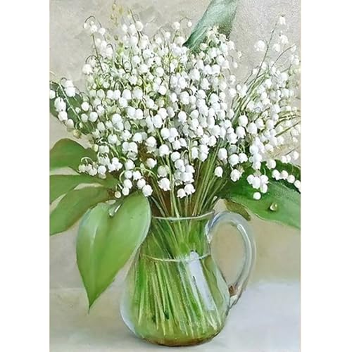 JICFDAO Diamond Painting Maiglöckchen Weiß 30x40cm Diamond Painting Bilder Blumen Stickbilder Erwachsene Malen nach Zahlen Set Rein Glücklich Diamant Malerei Bilder Zur Entspannung und Als Wanddeko JICFDAO Diamond Painting Maiglöckchen Weiß 30x40cm Diamond Painting Bilder Blumen Stickbilder Erwachsene Malen nach Zahlen Set Rein Glücklich Diamant Malerei Bilder Zur Entspannung und Als Wanddeko von JICFDAO