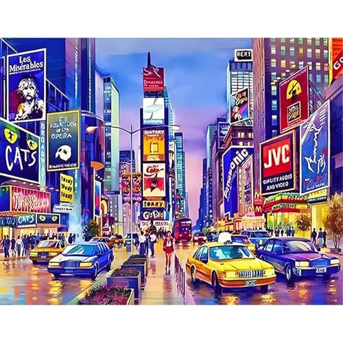 JICFDAO Diamond Painting New York Times Square 50x40cm DIY Diamond Painting Landschaft Stickbilder Erwachsene Anfänger Stadtnachtansicht Manhattan Groß xxl Dekorationen Handarbeiten JICFDAO Diamond Painting New York Times Square 50x40cm DIY Diamond Painting Landschaft Stickbilder Erwachsene Anfänger Stadtnachtansicht Manhattan Groß xxl Dekorationen Handarbeiten von JICFDAO