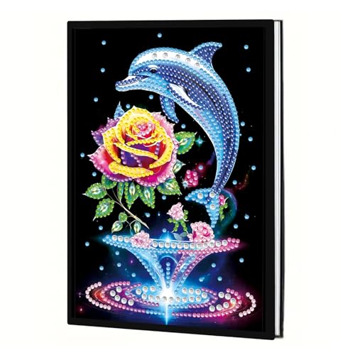 JICFDAO Diamond Painting Notizbuch A5 Blanko 145x210mm Skizzenbuch Blume Diamond Painting Notebook Delphin Crystal Art Notizbuch Set Journal Diary Tagebuch für Erwachsene Blöcke Hefte Rose Geschenk JICFDAO Diamond Painting Notizbuch A5 Blanko 145x210mm Skizzenbuch Blume Diamond Painting Notebook Delphin Crystal Art Notizbuch Set Journal Diary Tagebuch für Erwachsene Blöcke Hefte Rose Geschenk von JICFDAO