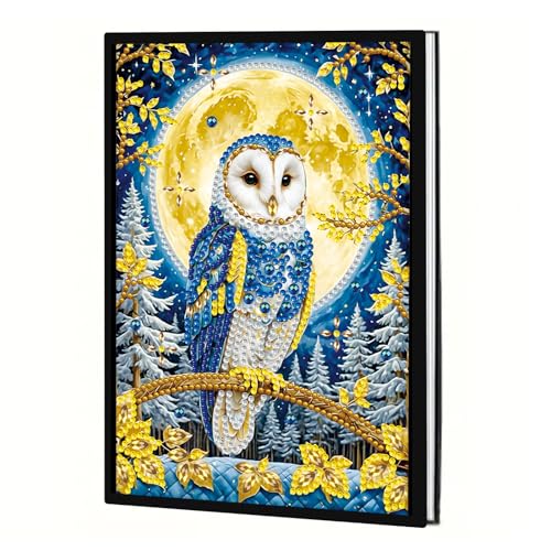 JICFDAO Diamond Painting Notizbuch Eule 145x210mm Tagebuch Eule Diamond Painting Notebook A5 Blanko Crystal Art Notizbuch Mond Tagebuch Journal Diary Skizzenbuch Speziell geformter Kristall Winter JICFDAO Diamond Painting Notizbuch Eule 145x210mm Tagebuch Eule Diamond Painting Notebook A5 Blanko Crystal Art Notizbuch Mond Tagebuch Journal Diary Skizzenbuch Speziell geformter Kristall Winter von JICFDAO