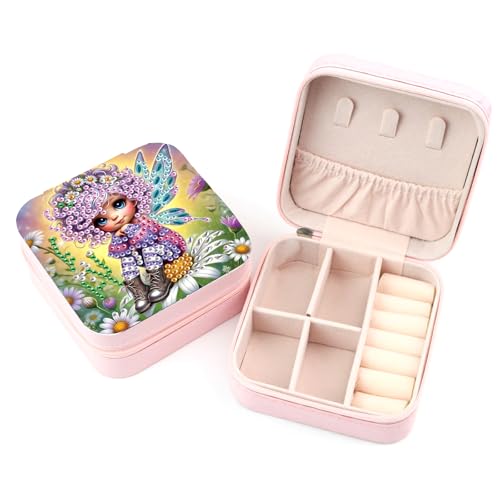 JICFDAO Diamond Painting Schmuckkästchen Damen 9.5x9.5cm Reise Schmuckkasten Schmuckkoffer Klein Aufbewahrungsbox Schmucktasche Schmuck Organizer für Ringe Ohrringe Geschenk für Frauen Fee Elfen JICFDAO Diamond Painting Schmuckkästchen Damen 9.5x9.5cm Reise Schmuckkasten Schmuckkoffer Klein Aufbewahrungsbox Schmucktasche Schmuck Organizer für Ringe Ohrringe Geschenk für Frauen Fee Elfen von JICFDAO