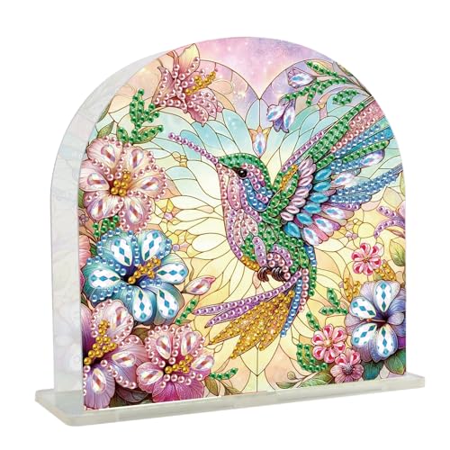 JICFDAO Diamond Painting Serviettenhalter Vogel und Blumen 145x145mm Serviettenständer für Servietten Serviettenspender Diamant Malerei Servietten Rahmen für Küche Tisch und Bar Geschenk für Familie von JICFDAO