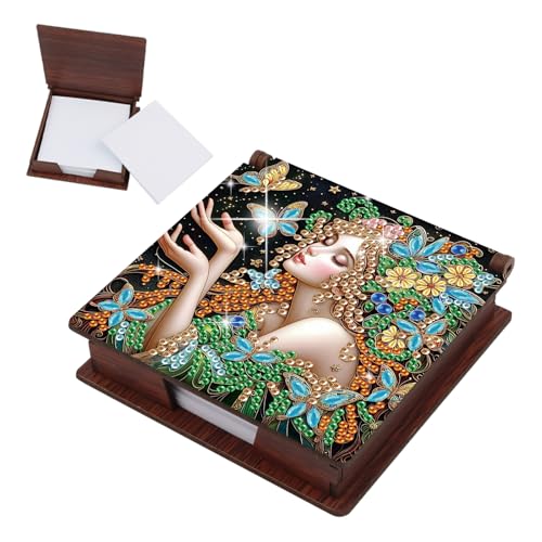 JICFDAO Diamond Painting Zettelbox Fee 11x11cm Diamant Malerei Notizzettel Box Elfe Zettelbox Nachfüllpack Halter Bambus Notizblock mit 160 Blättern Haftnotizen Spender Engel Blumen Schmetterling JICFDAO Diamond Painting Zettelbox Fee 11x11cm Diamant Malerei Notizzettel Box Elfe Zettelbox Nachfüllpack Halter Bambus Notizblock mit 160 Blättern Haftnotizen Spender Engel Blumen Schmetterling von JICFDAO