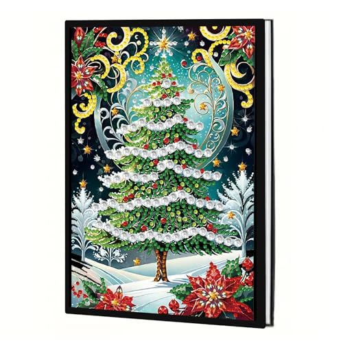 JICFDAO Groß und Klar Diamond Painting Notizbuch A5 Blanko 145x210mm Diamond Painting Notebook Weihnachtsbaum Crystal Art Notizbuch Tagebuch für Erwachsene Journal Diary Blumen Weihnachtsbasteln JICFDAO Groß und Klar Diamond Painting Notizbuch A5 Blanko 145x210mm Diamond Painting Notebook Weihnachtsbaum Crystal Art Notizbuch Tagebuch für Erwachsene Journal Diary Blumen Weihnachtsbasteln von JICFDAO