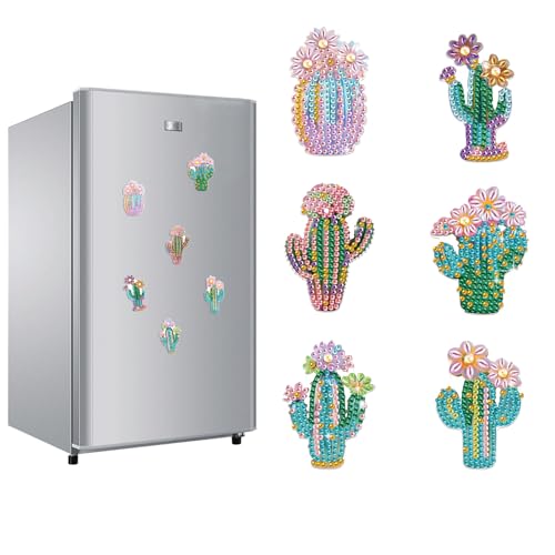 JICFDAO Kühlschrank Magnete Kits 6 Stück Diamond Painting Magnete Kühlschrank Set DIY Diamant Painting Aufkleber Fridge Magnets Kunsthandwerk Dekorative für Whiteboard Pinnwand Magnettafel Kakteen JICFDAO Kühlschrank Magnete Kits 6 Stück Diamond Painting Magnete Kühlschrank Set DIY Diamant Painting Aufkleber Fridge Magnets Kunsthandwerk Dekorative für Whiteboard Pinnwand Magnettafel Kakteen von JICFDAO