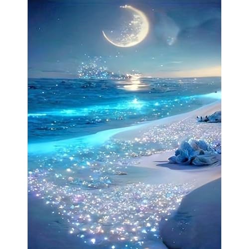 JICFDAO Malen nach Zahlen Leuchtendes Mond und Strand 40x50cm Diamond Painting Fluoreszierend Diamond Painting Landschaft Meer Mondschein Blitz Basteln Malen Handarbeiten Groß xxl für Zuhause JICFDAO Malen nach Zahlen Leuchtendes Mond und Strand 40x50cm Diamond Painting Fluoreszierend Diamond Painting Landschaft Meer Mondschein Blitz Basteln Malen Handarbeiten Groß xxl für Zuhause von JICFDAO