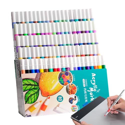 JIEBWCHA 24 Stifte Zum Bemalen, Acrylmarker Set Wasserfest, Stoffmarker, Acrylstifte Für Steine Wasserfest, Multimarker Stifte, Deckender Acrylstifte Für Holzs, Glas, Leinwand, Ostergeschenke Kinder JIEBWCHA 24 Stifte Zum Bemalen, Acrylmarker Set Wasserfest, Stoffmarker, Acrylstifte Für Steine Wasserfest, Multimarker Stifte, Deckender Acrylstifte Für Holzs, Glas, Leinwand, Ostergeschenke Kinder von JIEBWCHA