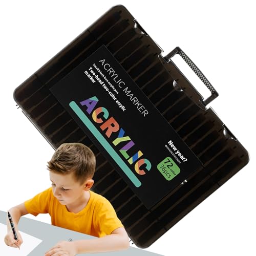 JIEBWCHA Acrylmarker - Präzisionsspitze Für Glas & Kunstmalerei | Wasserfeste Schnelltrocknende Malutensilien Mit Ausbleichschutz Für Stoffschuhdesign Und Modellbau JIEBWCHA Acrylmarker - Präzisionsspitze Für Glas & Kunstmalerei | Wasserfeste Schnelltrocknende Malutensilien Mit Ausbleichschutz Für Stoffschuhdesign Und Modellbau von JIEBWCHA