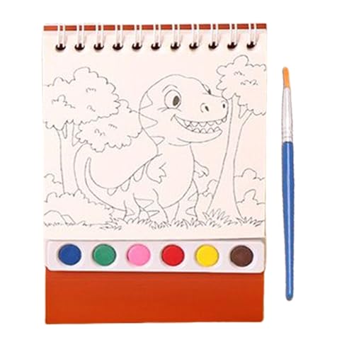 JIEBWCHA Buch Zum Malen Mit Wasserfarben | Zeichenbuch Mit Pinsel | Einfaches Malbuch Für Anfänger Lernspiele Für Kinder Im Vorschulalter von JIEBWCHA