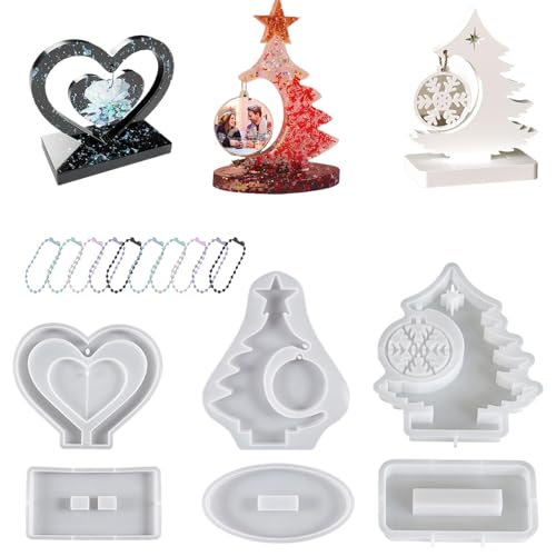 JIEBWCHA Weihnachten Formen,6 Stück Silikon Gießform - mit Basis Schneeflocken Form Fotorahmen für Herbst Indoor Deko Wohnaccessoires Feiertage Halloween Schlafzimmer Männer Frauen - für Frauen und JIEBWCHA Weihnachten Formen,6 Stück Silikon Gießform - mit Basis Schneeflocken Form Fotorahmen für Herbst Indoor Deko Wohnaccessoires Feiertage Halloween Schlafzimmer Männer Frauen - für Frauen und von JIEBWCHA