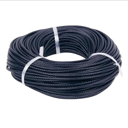 JIEDA 3/4/5/6 mm, 2 m, buntes geflochtenes Echtlederarmband, runde Lederschnur, Kordel, DIY, Halsketten, Armbänder JIEDA 3/4/5/6 mm, 2 m, buntes geflochtenes Echtlederarmband, runde Lederschnur, Kordel, DIY, Halsketten, Armbänder von JIEDA