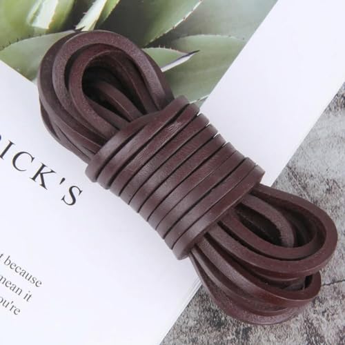 JIEDA Dicke 4 mm, echtes Leder, Breite 4/5/6/8/10 mm, flache Lederschnur für DIY-Halsketten, Armbänder, DIY-Schmuckherstellung JIEDA Dicke 4 mm, echtes Leder, Breite 4/5/6/8/10 mm, flache Lederschnur für DIY-Halsketten, Armbänder, DIY-Schmuckherstellung von JIEDA