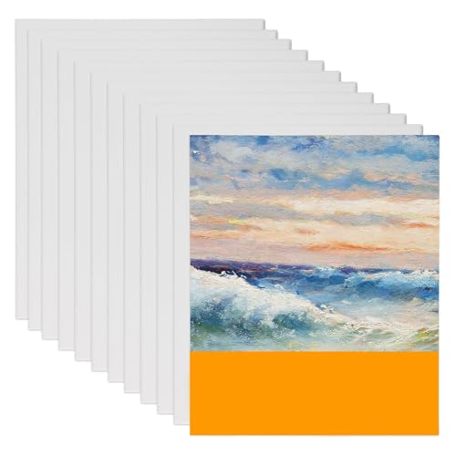 JIEHIN 12 Stück Blanko Leinwand Rahmen, 25 x 30 cm gespannte Baumwolle Leinwände zum Bemalen, Keilrahmen mit Leinwand für Acrylmalerei und Mixed Media Kunstwerk JIEHIN 12 Stück Blanko Leinwand Rahmen, 25 x 30 cm gespannte Baumwolle Leinwände zum Bemalen, Keilrahmen mit Leinwand für Acrylmalerei und Mixed Media Kunstwerk von JIEHIN