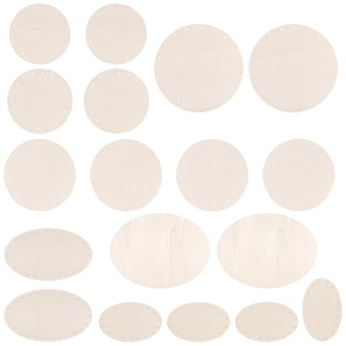 JIEHIN 18 Stück Korbflechten Set, Holzkorbböden Korbboden für Peddigrohr, 7 Größen Korb Flechten Set mit Vorgebohrten Löchern, Holzboden zum Häkeln, Rundes/Ovales Korbboden zum Häkeln JIEHIN 18 Stück Korbflechten Set, Holzkorbböden Korbboden für Peddigrohr, 7 Größen Korb Flechten Set mit Vorgebohrten Löchern, Holzboden zum Häkeln, Rundes/Ovales Korbboden zum Häkeln von JIEHIN