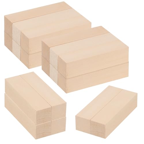 JIEHIN 18 Stück Lindenholz zum Schnitzen, 100x25x25mm Holzblöcke Schnitzholz Rohlinge, Holz Schnitzblöcke Lindenholz zum Basteln DIY Schnitzen von JIEHIN