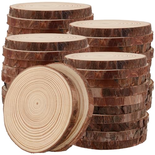 JIEHIN 20 Stück Holzscheiben 14-16 cm Durchmesser, unlackierte runde Holzscheiben Baumscheiben, 10 mm dicke Natur Holzkreise Holz Log Scheiben für Kunstprojekte, Weihnachtsschmuck und Bastelarbeiten JIEHIN 20 Stück Holzscheiben 14-16 cm Durchmesser, unlackierte runde Holzscheiben Baumscheiben, 10 mm dicke Natur Holzkreise Holz Log Scheiben für Kunstprojekte, Weihnachtsschmuck und Bastelarbeiten von JIEHIN