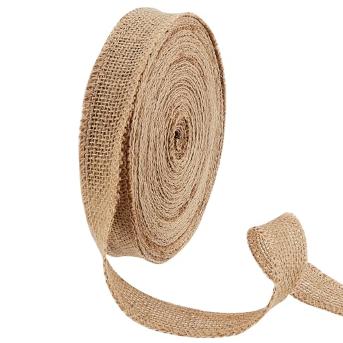 JIEHIN 50m Rollen Juteband Breits 2,5cm Jute Sackleinenband Bänder Vintage Leinenband Basteln für Diy Handwerk Weihnachten Deko Hochzeit Party Geschenkverpackung JIEHIN 50m Rollen Juteband Breits 2,5cm Jute Sackleinenband Bänder Vintage Leinenband Basteln für Diy Handwerk Weihnachten Deko Hochzeit Party Geschenkverpackung von JIEHIN