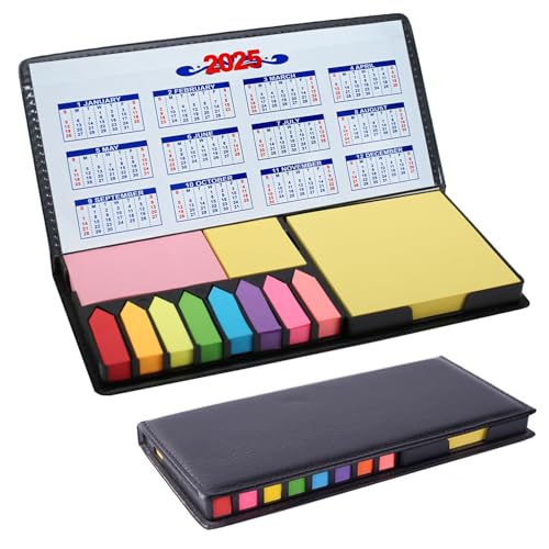 2000 Stück Page Marker Sticky Notes Set Für Planer, Haftnotizen Klebezettel, Kalender 2024, Notizblock Mit PU-Verpackungs Box, Priorisierung Mit Farbcodierung von JIEYAN