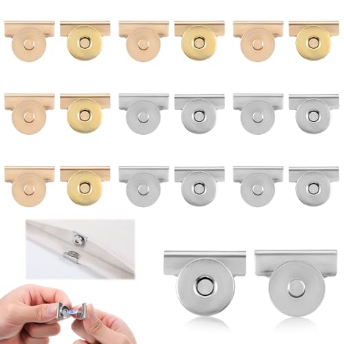 JIEYAO 10 Paar Druckknöpfe aus Metall mit Nahtloser Magnetschnalle, Geldbörsenverschlüsse für Tragetaschen Kleidung DIY-Handwerk Geldbörse Handtasche JIEYAO 10 Paar Druckknöpfe aus Metall mit Nahtloser Magnetschnalle, Geldbörsenverschlüsse für Tragetaschen Kleidung DIY-Handwerk Geldbörse Handtasche von JIEYAO