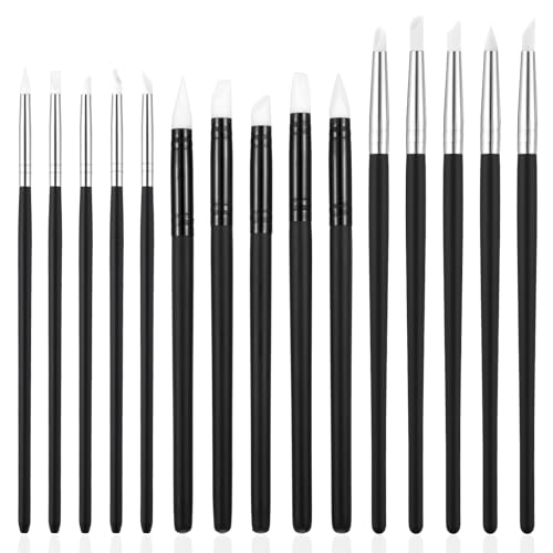 JIEYAO 15 Stück Silikonpinsel, Gummipinsel Malen Nach Zahlen Pinsel Silikon Set Shaper Modellier Werkzeug Gummi Ton Werkzeug Für Modellierung Malen DIY Handarbeiten Formen Schnitzen Kunstwerke JIEYAO 15 Stück Silikonpinsel, Gummipinsel Malen Nach Zahlen Pinsel Silikon Set Shaper Modellier Werkzeug Gummi Ton Werkzeug Für Modellierung Malen DIY Handarbeiten Formen Schnitzen Kunstwerke von JIEYAO