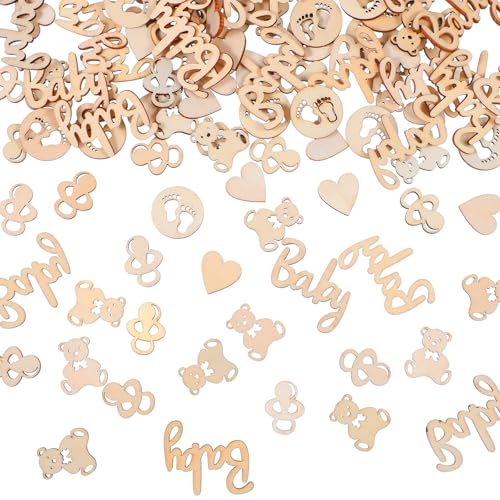 JIEYAO 160 Stück Babyparty Deko Konfetti Holz, Baby Shower Deko Junge Mädchen Babyshowerparty Deko Baby Tischdeko Taufe Streudeko für Gender Reveal Babyshower Geburtstag Party Deko JIEYAO 160 Stück Babyparty Deko Konfetti Holz, Baby Shower Deko Junge Mädchen Babyshowerparty Deko Baby Tischdeko Taufe Streudeko für Gender Reveal Babyshower Geburtstag Party Deko von JIEYAO