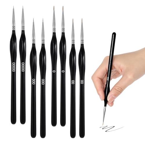 JIEYAO 8-Teiliges Pinselset Für Feine Details, Professionelle Kleine Künstlerpinsel Mit Dreieckigen Griffen Dünner Pinsel Miniaturpinsel Für Feine Details Acryl Aquarell Öl Und Linienmalerei JIEYAO 8-Teiliges Pinselset Für Feine Details, Professionelle Kleine Künstlerpinsel Mit Dreieckigen Griffen Dünner Pinsel Miniaturpinsel Für Feine Details Acryl Aquarell Öl Und Linienmalerei von JIEYAO