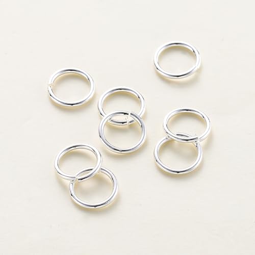 JIEYUZYUO 50–200 Stück 14-/18-Karätig Vergoldete Messing-Biegeringe, Verbindungsstücke Für Schmuckzubehör, Schmuckzubehör, Zubehör/Sier/1.2 * 10Mm 50Pcs von JIEYUZYUO