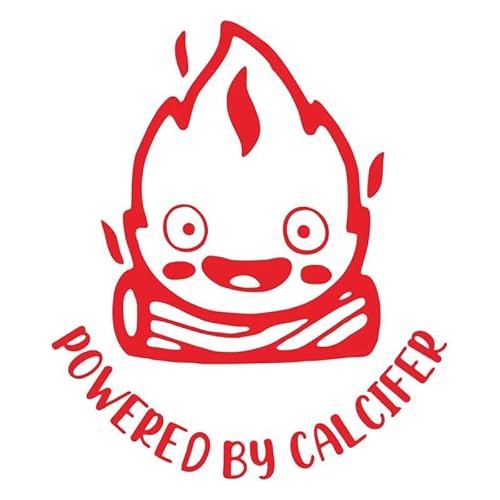 JIFENLI Angetrieben Von Calcifer Kraftstoff Tankdeckel Auto Aufkleber Abdeckung Kratzer Fenster Aufkleber Für Motorrad, Laptop, Telefon, Helm Dekoration von JIFENLI